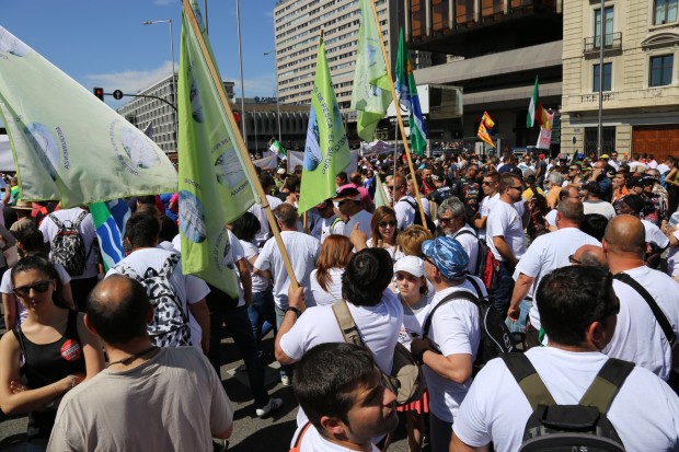 Manifestación en defensa de la pesca